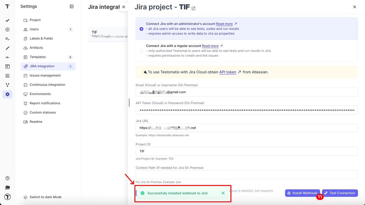 Install Webhook